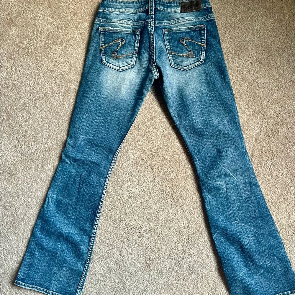 Women's Blue Jeans Silver Twisted 27/33 L - Picture 2 of 6